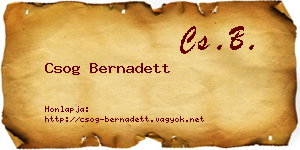 Csog Bernadett névjegykártya