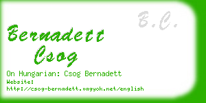 bernadett csog business card